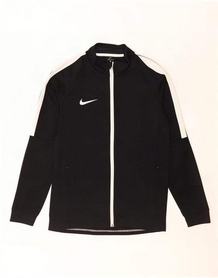 Nike Hombre Dri Fit Chándal Top Chaqueta Mediano Negro Colorblock Poliéster