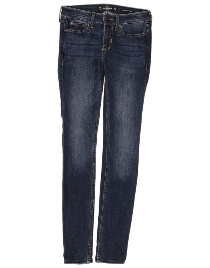 HOLLISTER Jeans súper ajustados de cintura baja para mujer US 0 XS W24 L30 Algodón azul