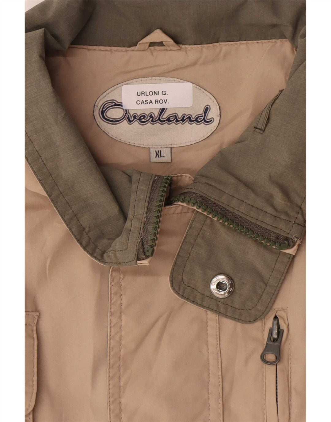 Overland Chaqueta utilitaria para hombre UK 42 XL Algodón beige
