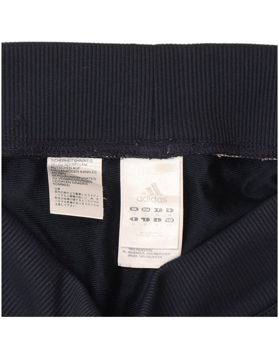Adidas Pantalones de chándal para mujer UK 10 Small Azul marino Poliéster
