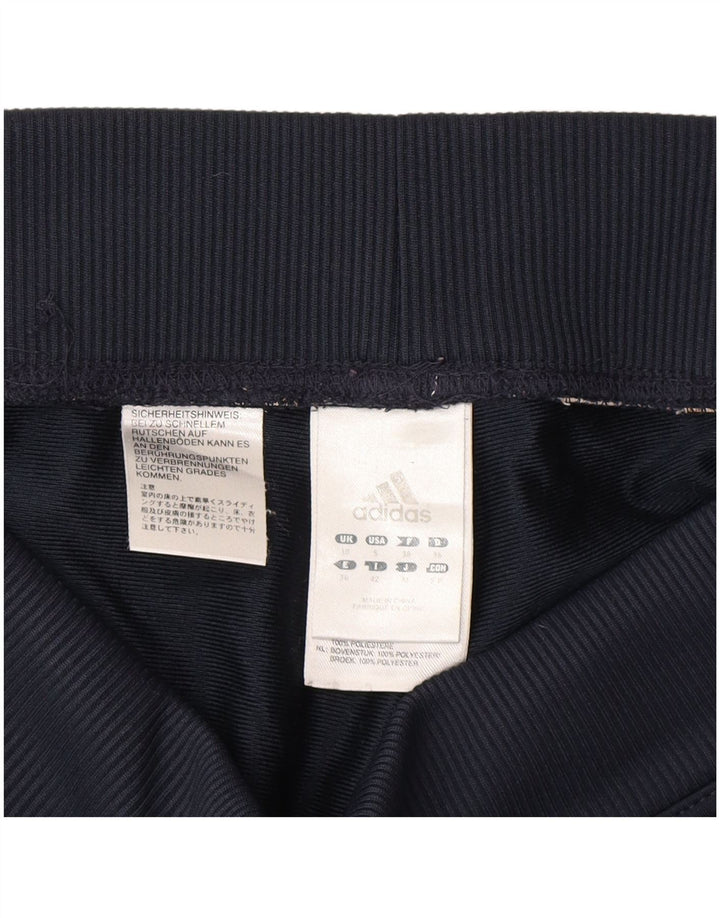 Adidas Pantalones de chándal para mujer UK 10 Small Azul marino Poliéster