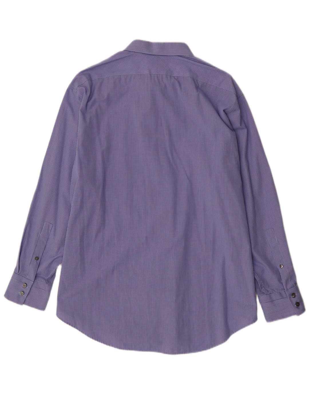 CALVIN KLEIN Camisa ajustada para hombre Talla 17 1/2 XL Algodón a cuadros azul