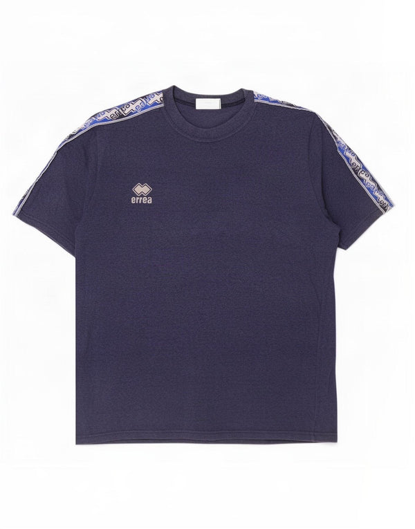 Errea Camiseta gráfica para hombre Top 2XL Azul marino Colorblock