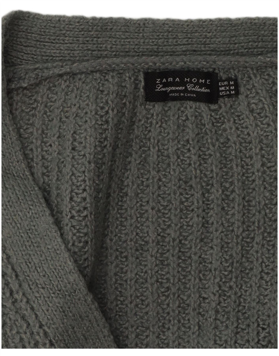 Zara Mujer Suéter Cárdigan Extragrande UK 44 Gris Medio