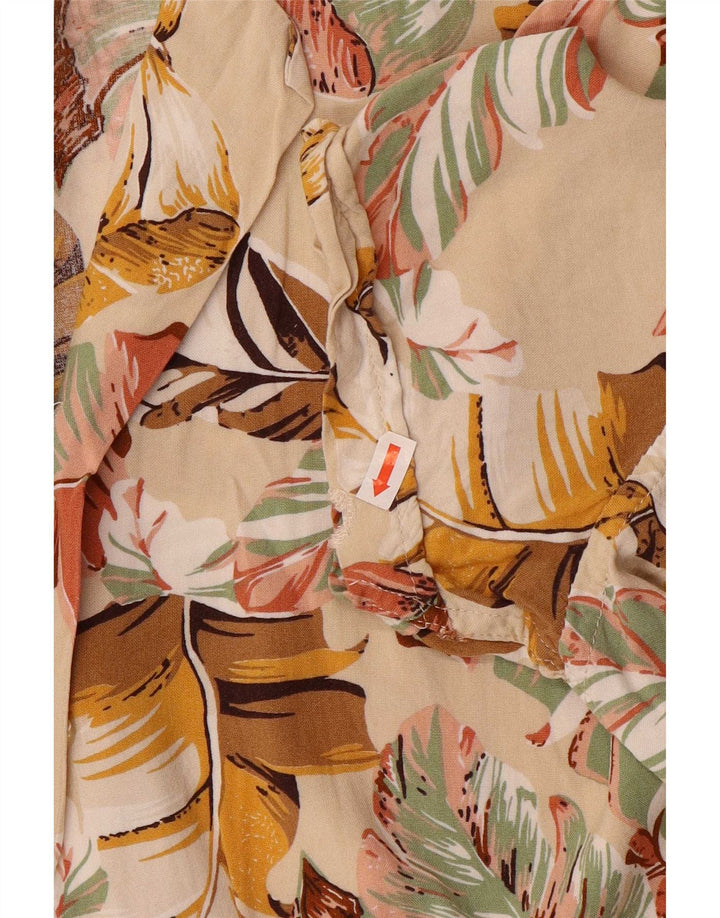 Camisa Marrakech Hombre Algodón Floral Beige Medio