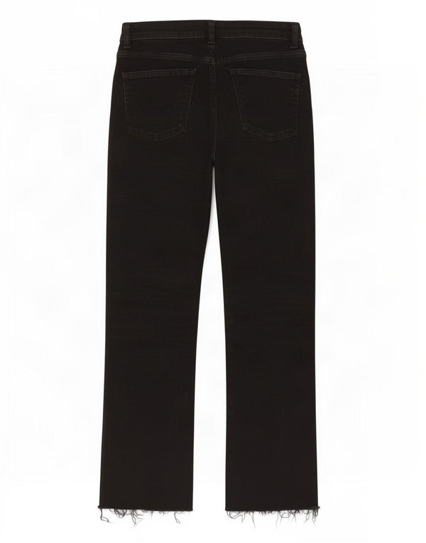 Zara Jeans Rectos Cortos para Mujer EU 38 Small W28 Negro