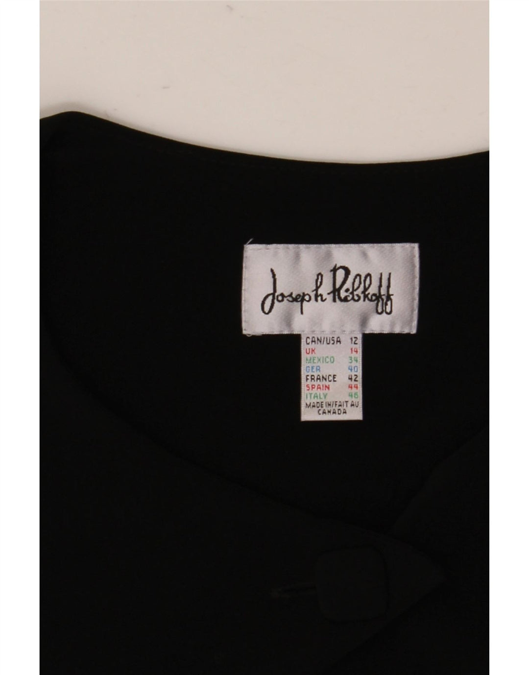 Joseph Ribkoff Top Bolero para Mujer UK 44 Grande Negro