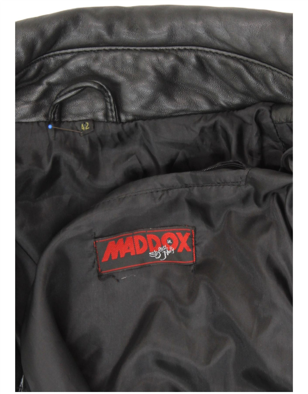 MADDOX Chaqueta de cuero para mujer IT 42 Medium Cuero negro