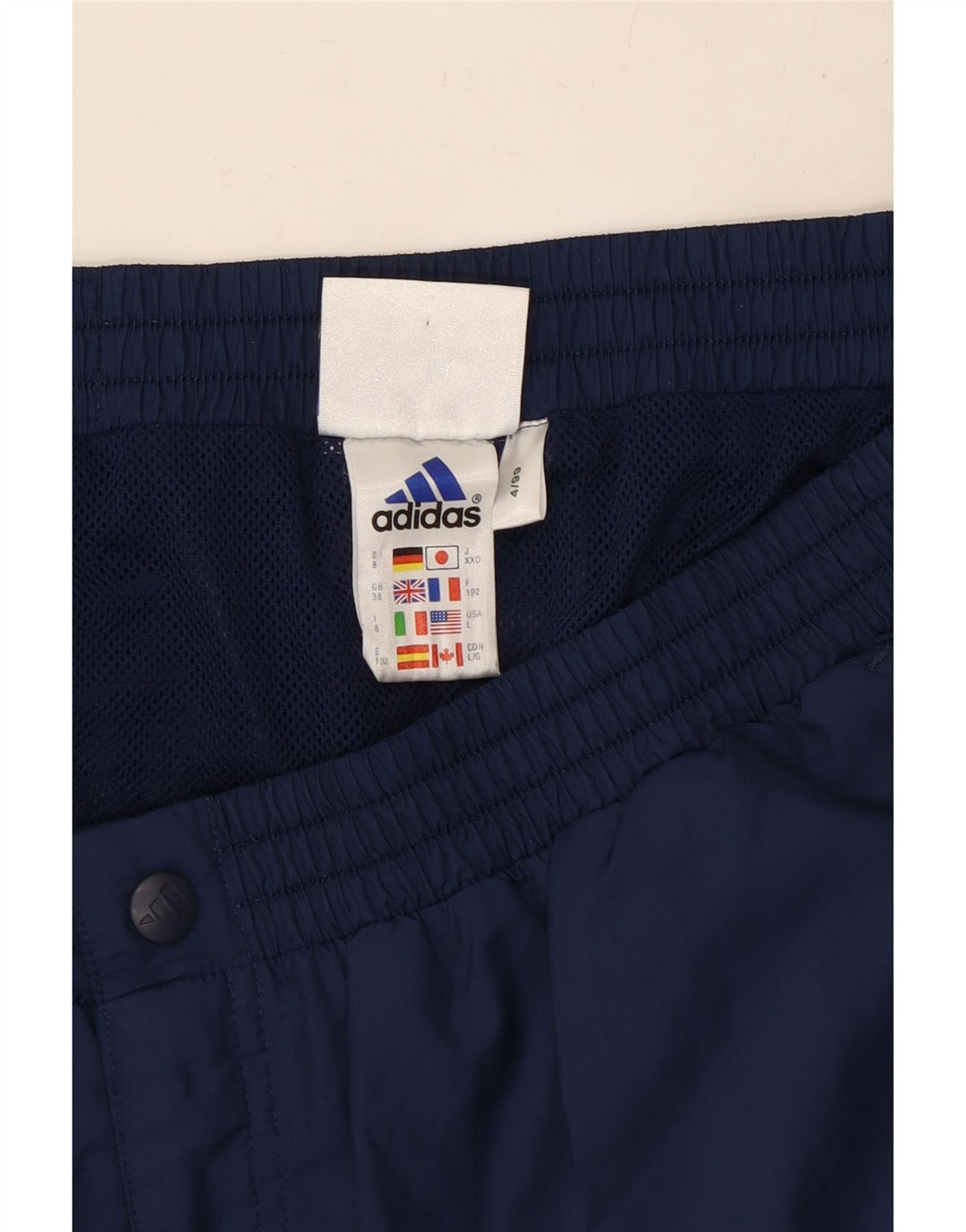 Adidas Hombre Cargo Chándal Pantalones Grande Azul Marino Poliéster