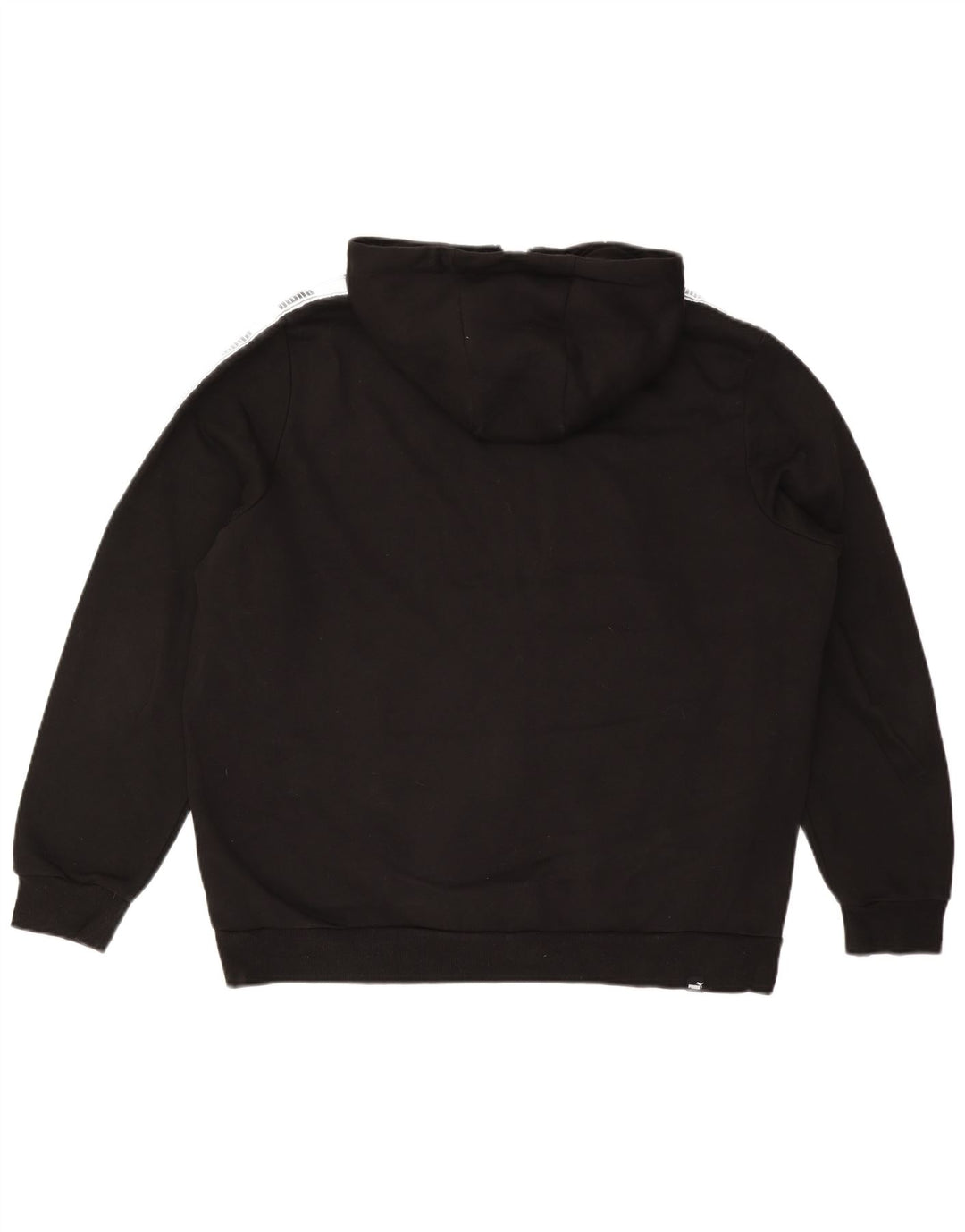 PUMA Sudadera con capucha y cremallera gráfica para hombre XL Algodón color block negro