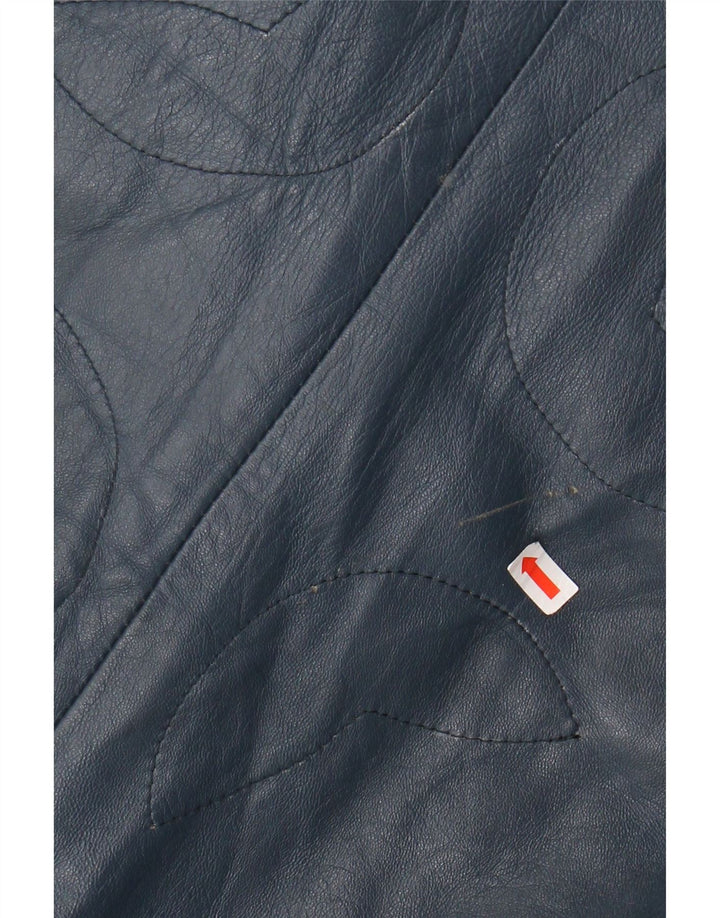 VINTAGE Chaqueta de cuero para mujer IT 44 Cuero azul medio