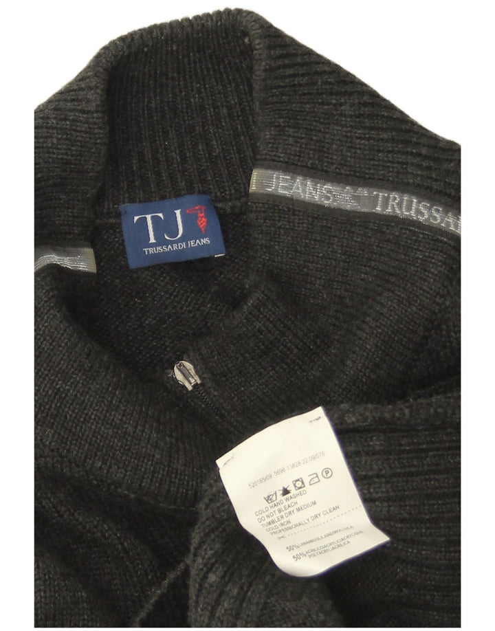 Cárdigan Hombre Trussardi Jeans Large Lana Gris