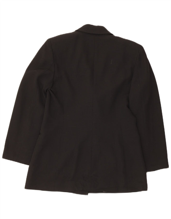 Luisa Spagnoli Chaqueta tipo blazer con doble botonadura para mujer IT 44 Medium Black