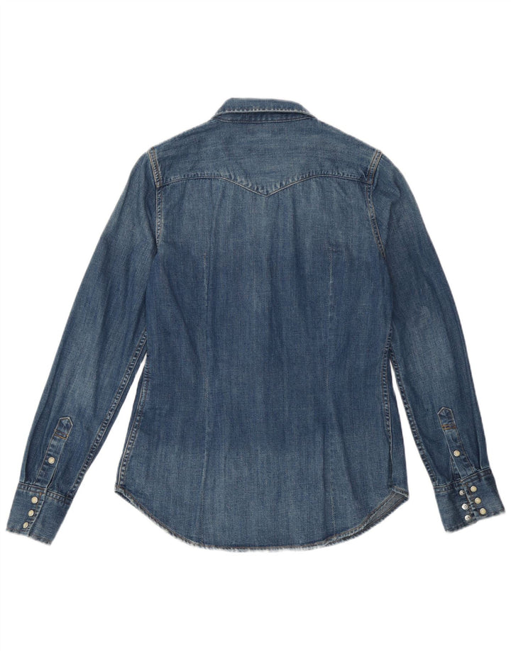 Levi's Camisa vaquera para mujer UK 10 Small Blue Cotton