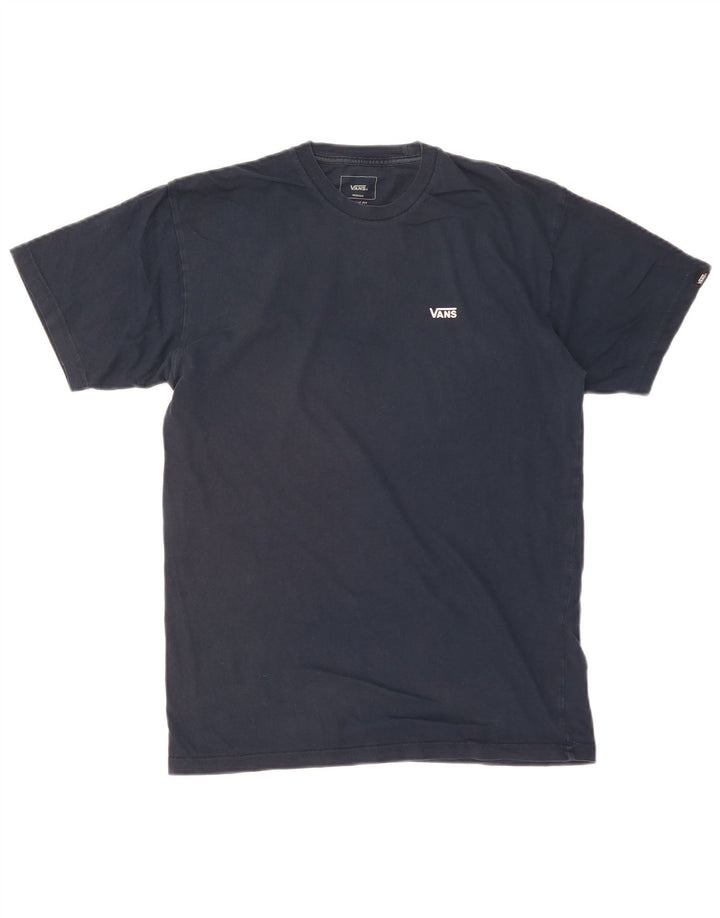 VANS Hombre Classic Fit Camiseta Top Medium Azul Marino Algodón