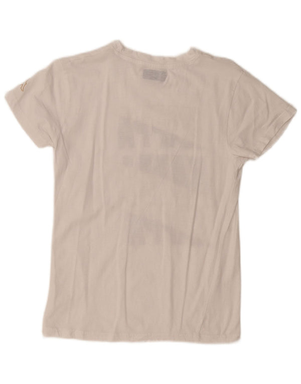 KAPPA Camiseta gráfica para mujer Top UK 10 Small White