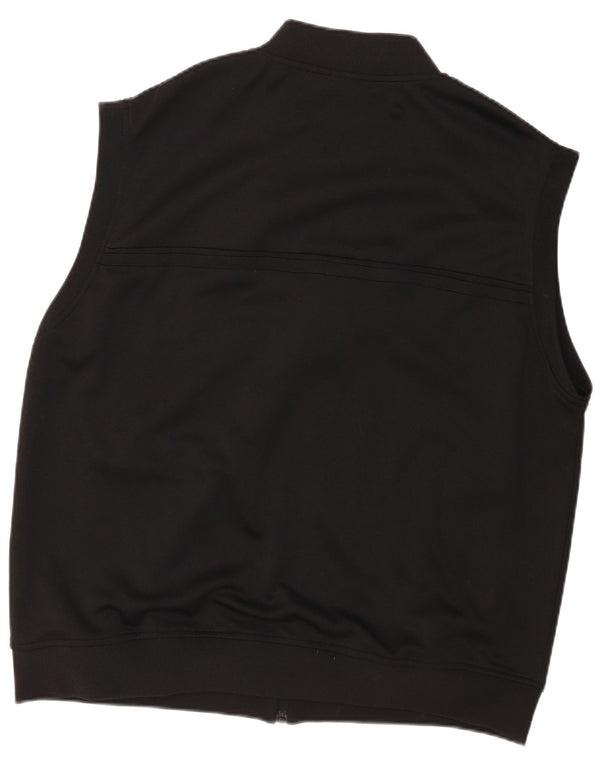Sergio Tacchini Chaqueta de chándal sin mangas para hombre 3XL Poliéster negro