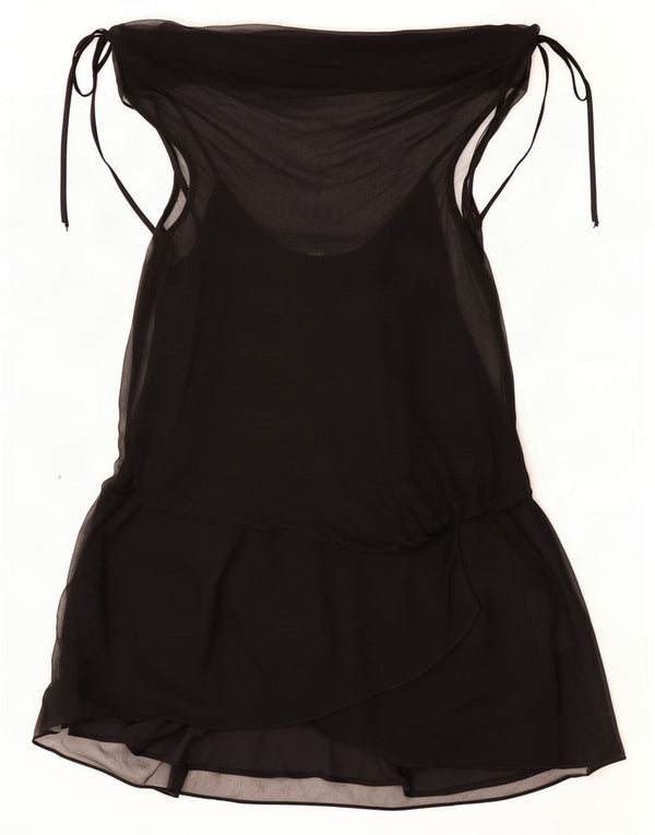 Coast Vestido con Hombros Descubiertos para Mujer UK 40 Mediano Seda Negra
