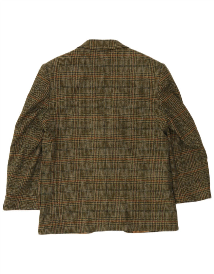 Incom Chaqueta tipo blazer de 2 botones para hombre UK 38 Medium Khaki Houndstooth