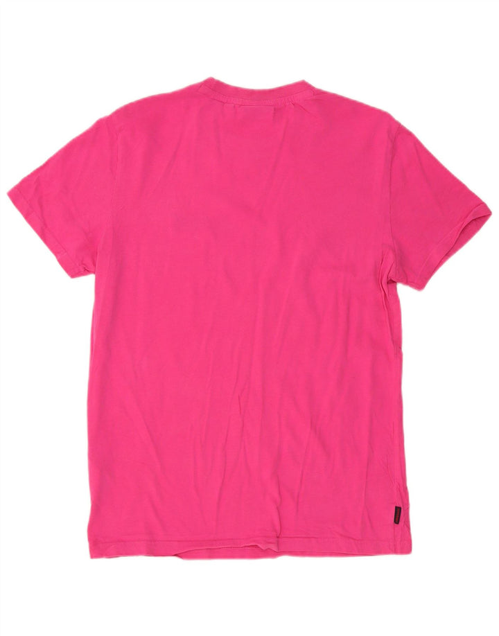 Superdry Camiseta para hombre Top Large de algodón rosa