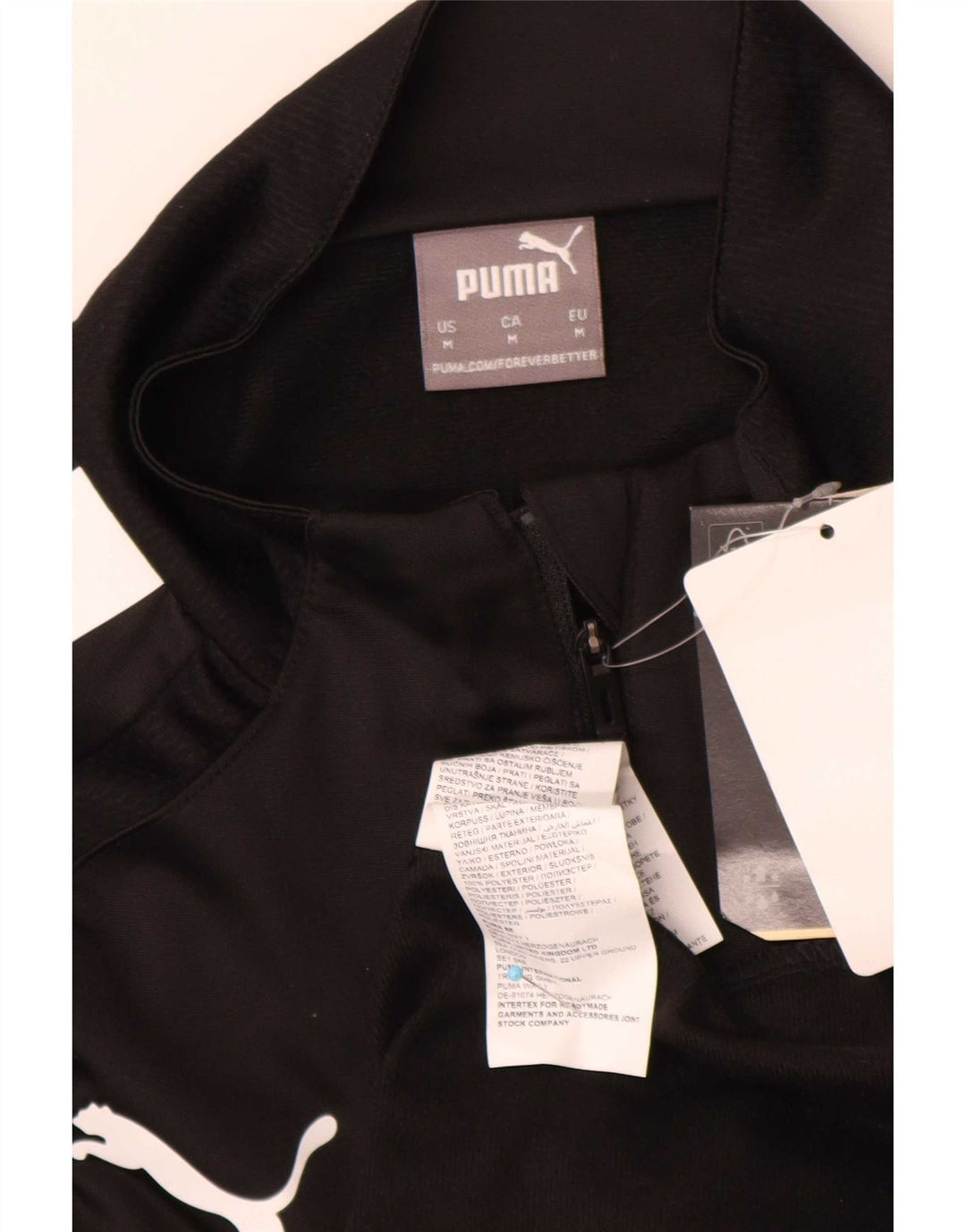Puma Hombre Graphic Top Manga Larga Mediano Negro Deportes