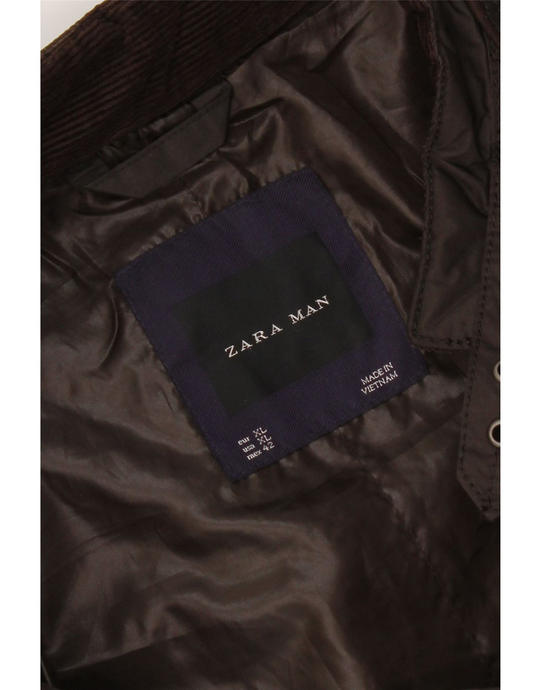 Zara Mens Utility Jacket UK 42 XL Marrón