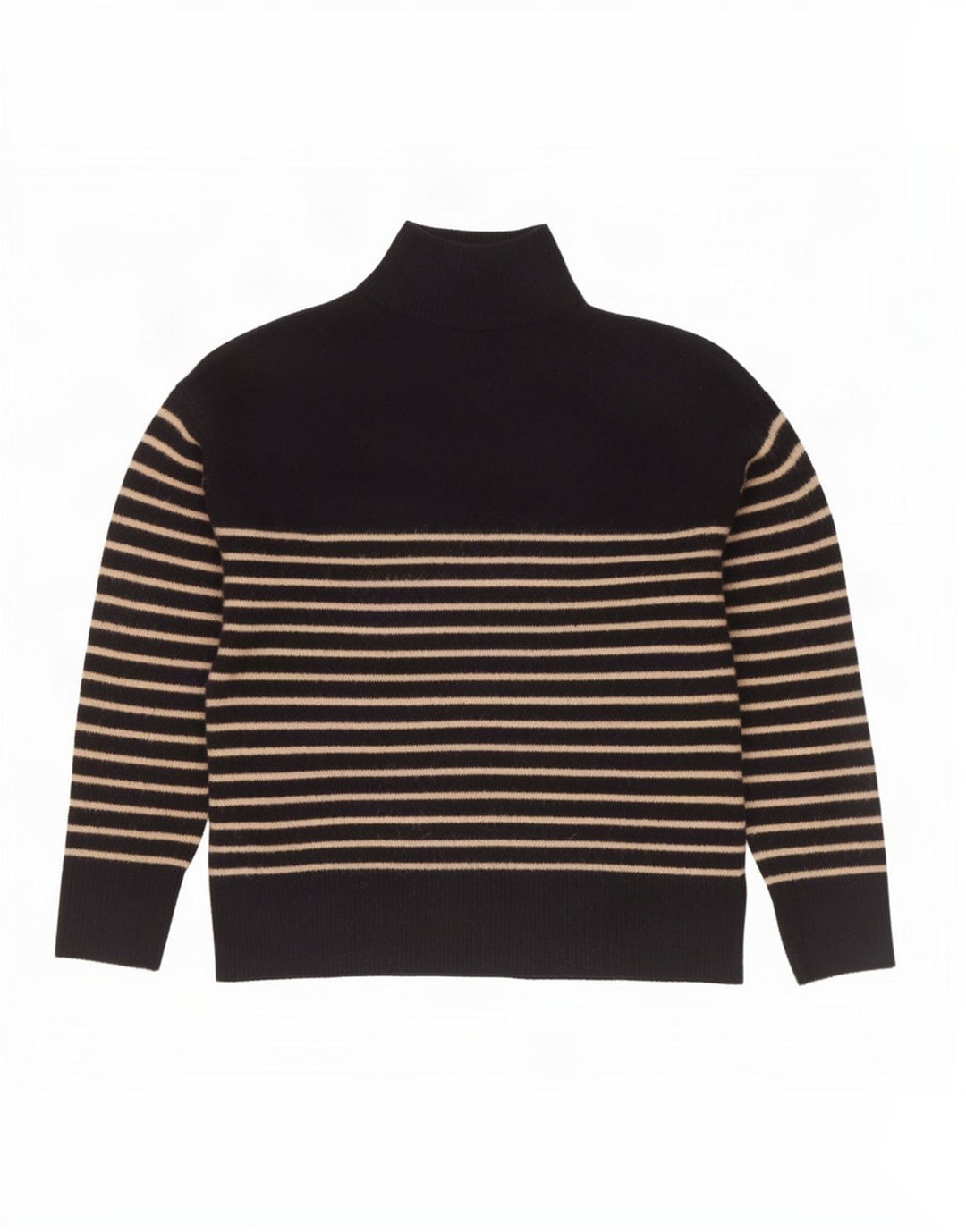 Zara - Jersey con cuello y botones para mujer, talla 40, talla mediana, color azul marino, a rayas