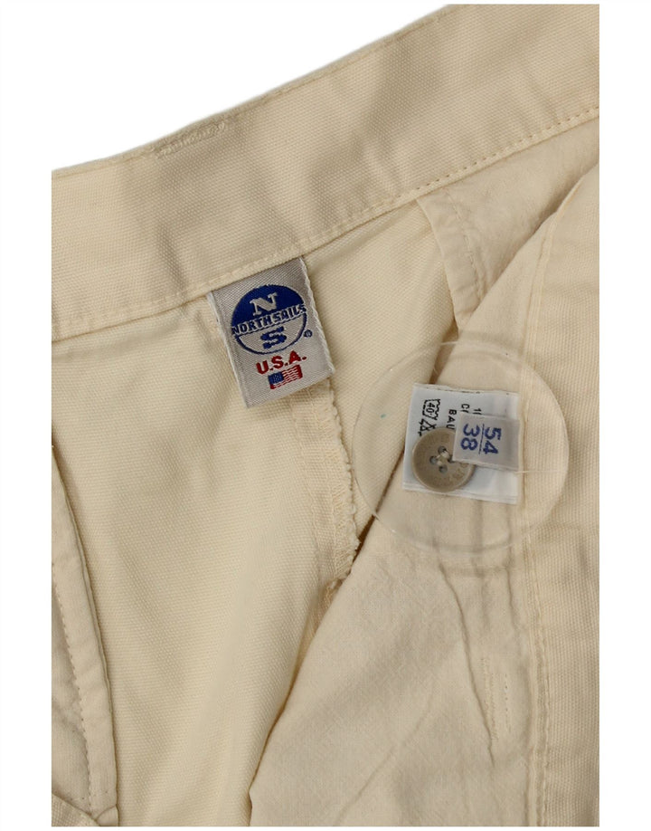 Pantalones cortos cargo para hombre North Sails IT 54 2XL W38 Algodón blanco roto