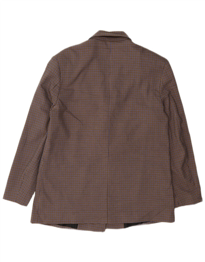 Zara Chaqueta Blazer Extragrande para Mujer UK 10 Small Multicolor Houndstooth