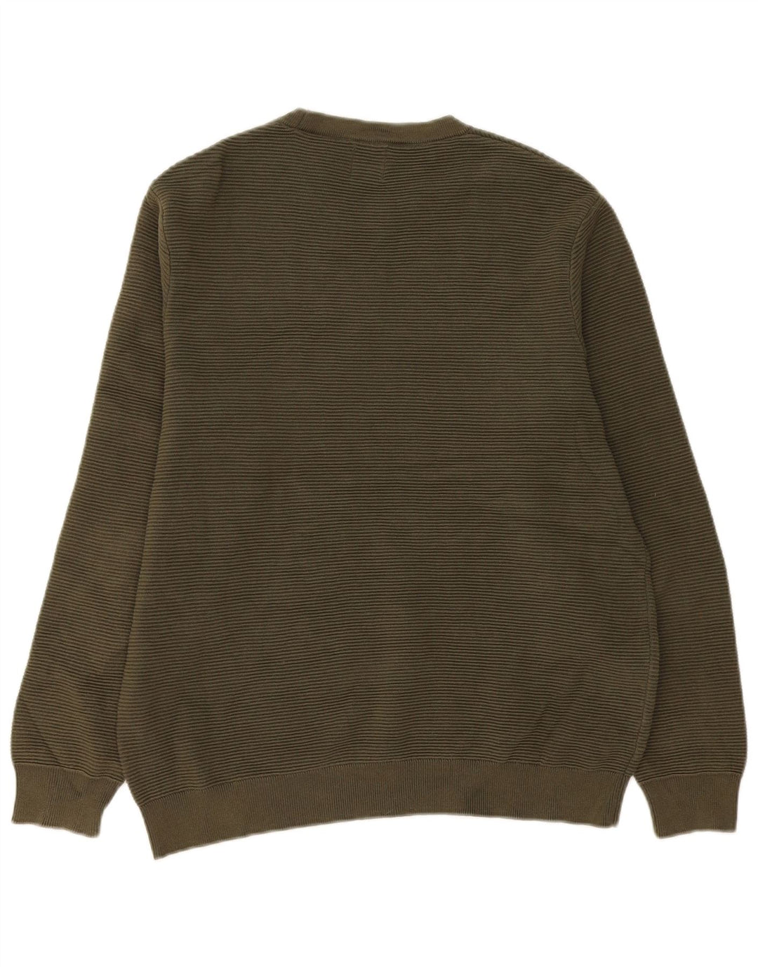 Zara Hombre Jersey De Cuello Redondo Jersey Grande Caqui Algodón