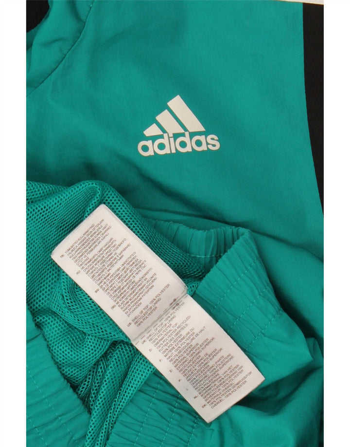 Adidas Mens Climalite Chándal Top Chaqueta Grande Turquesa Colorblock