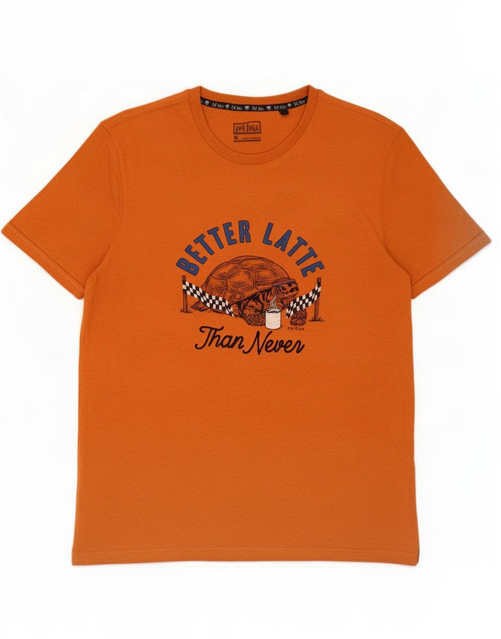 Camiseta gráfica para hombre Fat Face Top de algodón naranja medio