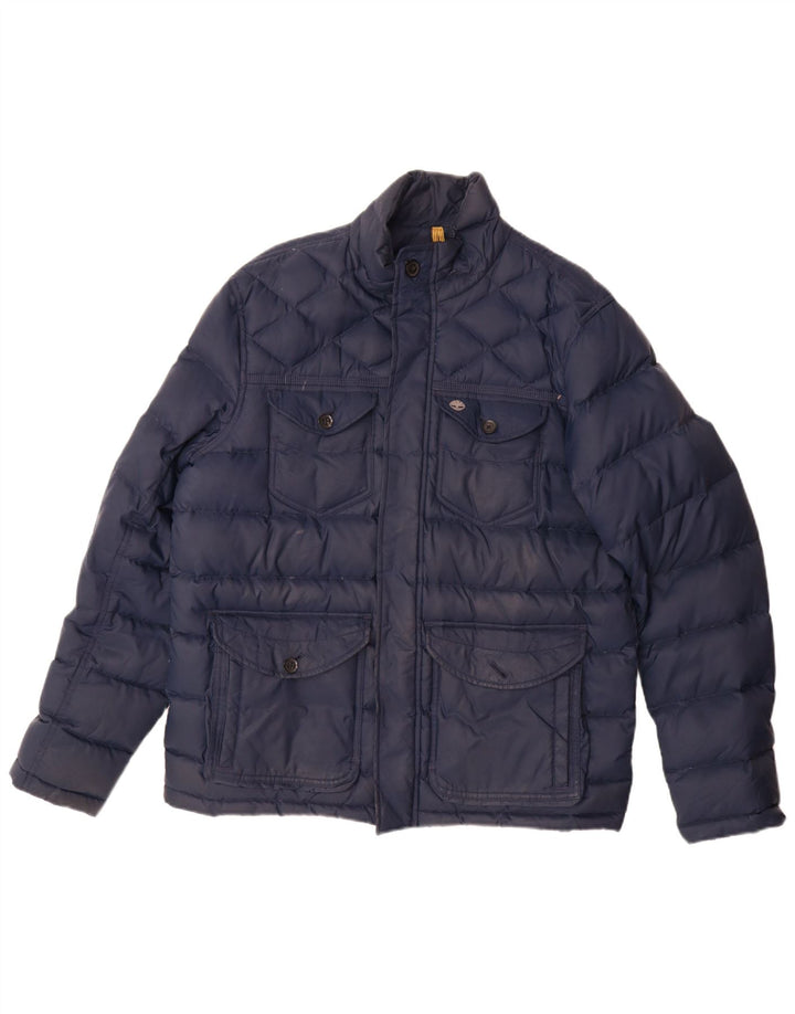 Timberland Chaqueta acolchada para hombre UK 40 Large Nylon azul marino
