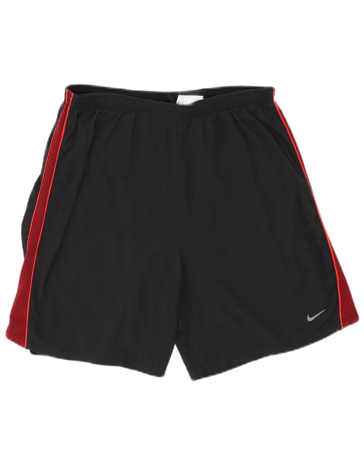 Pantalones cortos deportivos Nike Dri Fit para hombre Poliéster color block negro mediano