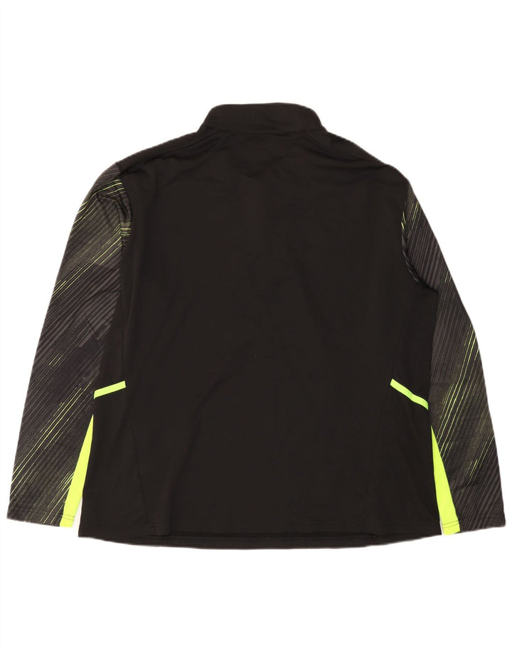 PUMA Top de chándal con cremallera y cuello para mujer UK 18 XL Black Stripes