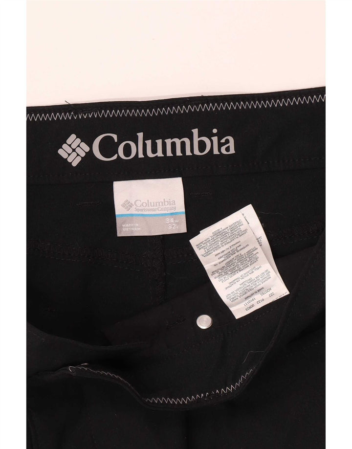 Columbia Pantalones casuales regulares para hombre W34 L32 Nylon negro