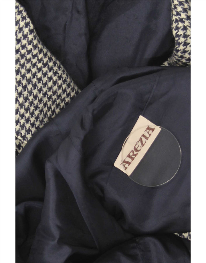 Chaqueta Blazer Mujer Arezia IT 42 Mediana Pata De Gallo Azul Marino
