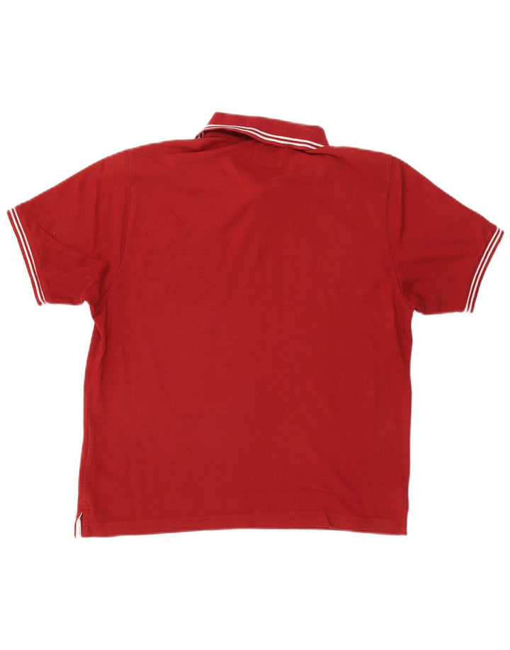 CHAMPION Polo de ajuste fácil para hombre pequeño de algodón rojo