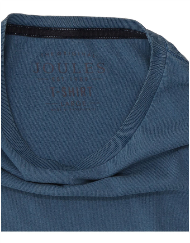 Camiseta Joules Hombre Top Large Azul Algodón