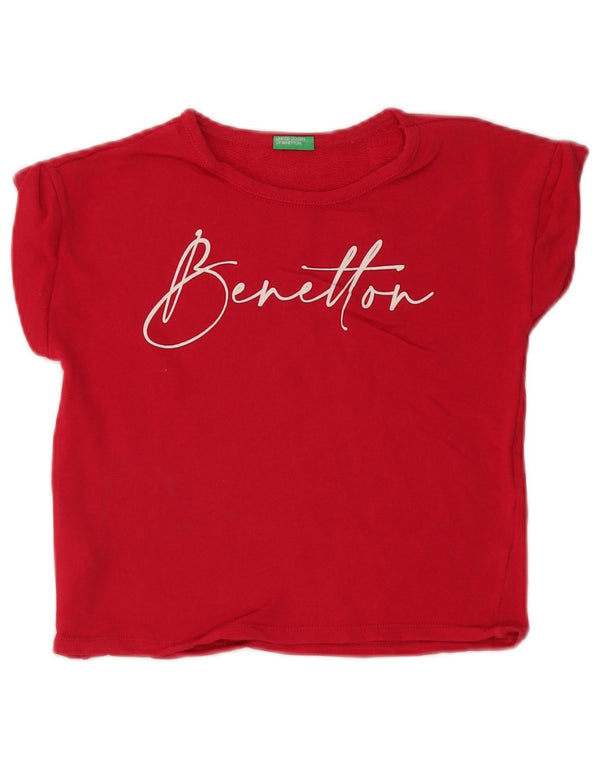 Benetton Camiseta Gráfica De Niña 7-8 Años Rojo