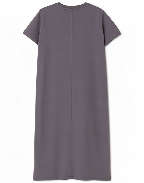 Zara Womens T-Shirt Dress UK 12 Medium Grey Cotton