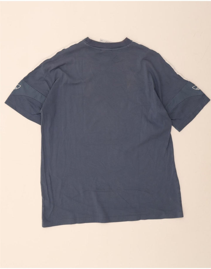 Adidas - Camiseta para hombre, talla grande, algodón azul