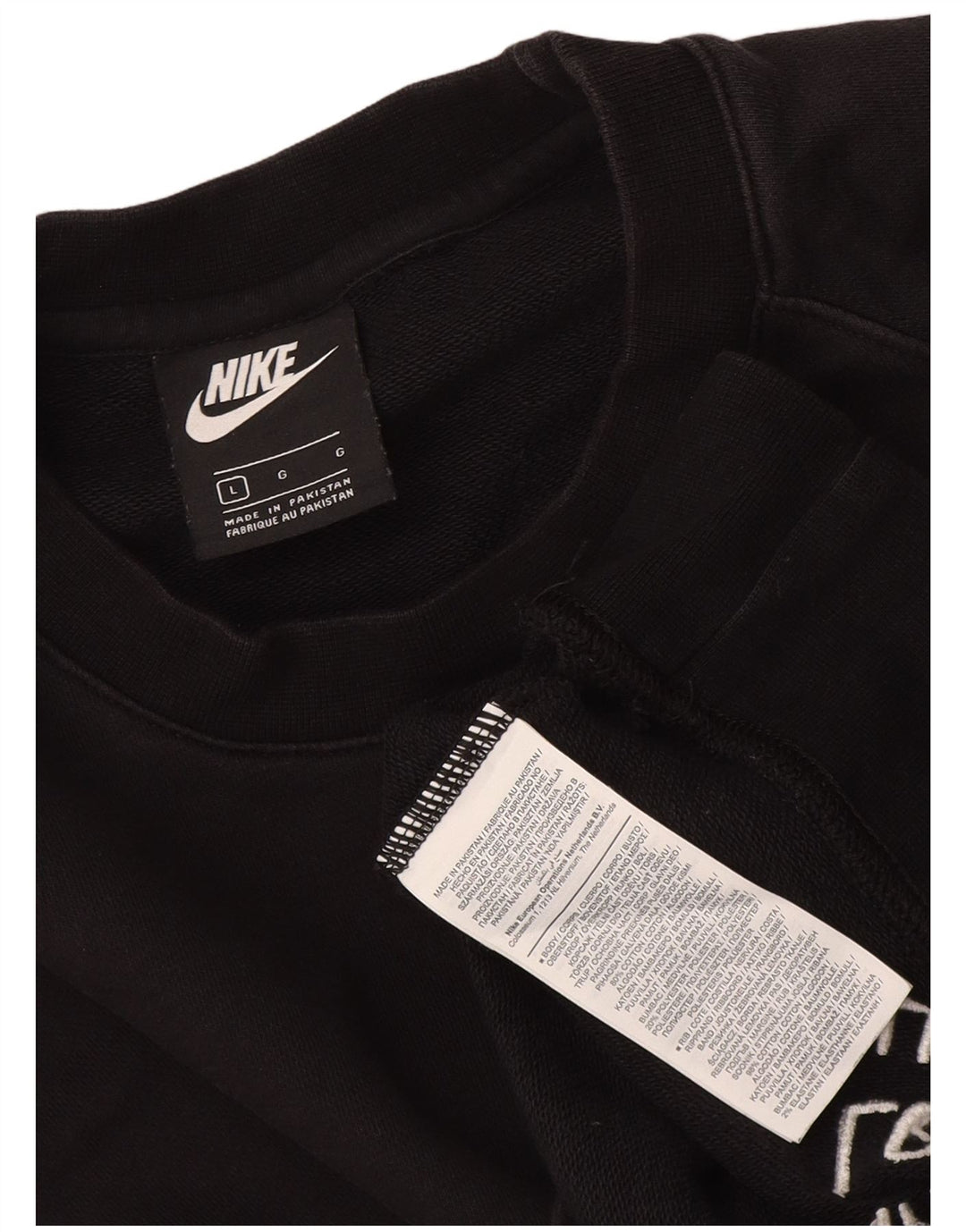 Nike - Sudadera con gráfico para hombre, talla grande, algodón negro