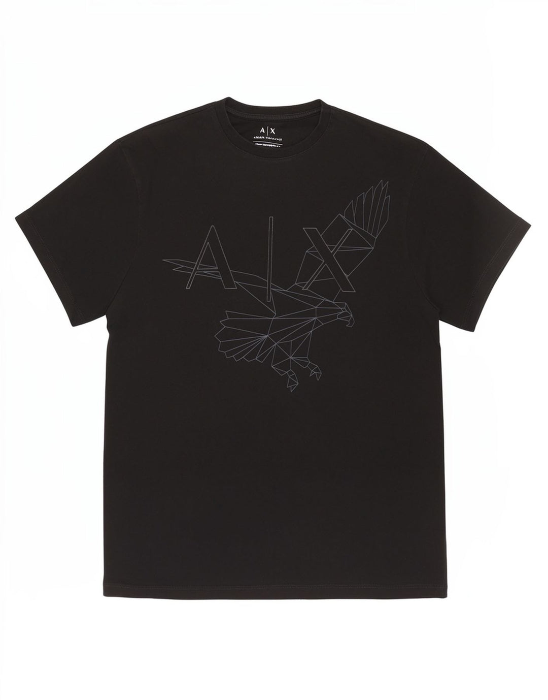 Armani Exchange Camiseta Estampada Regular para Hombre Top Pequeño Negro Geométrico