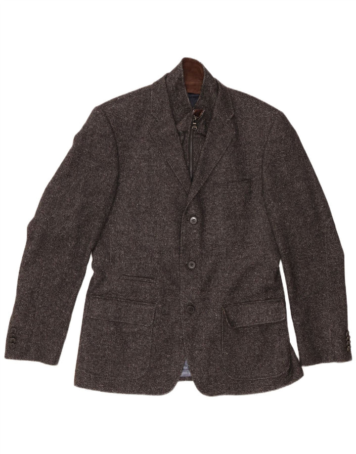 ROY ROBSON Chaqueta tipo blazer de 3 botones para hombre UK 38 Gris medio Lana nueva