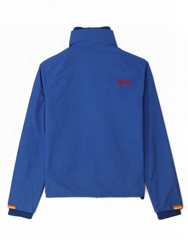 Superdry Chaqueta Lluvia Gráfica Para Mujer UK 44 Nylon Azul Medio