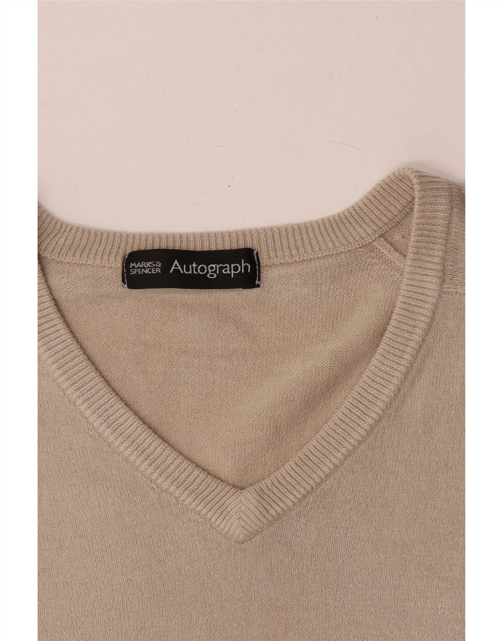 Marks & Spencer Suéter con Cuello en V Autograph para Hombre Beige Medio