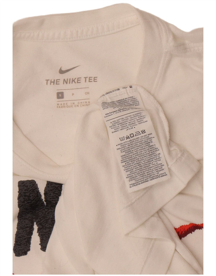 Nike - Camiseta gráfica para hombre, talla pequeña, algodón blanco