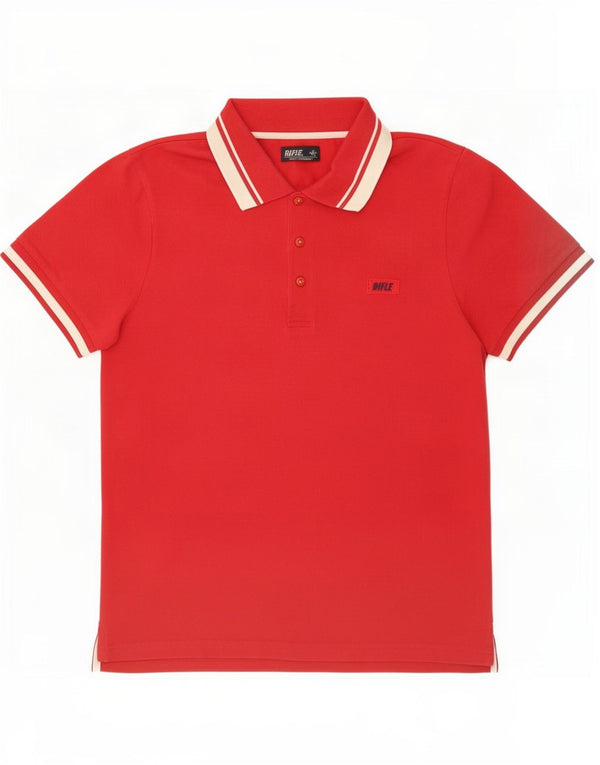 Rifle Polo Hombre Pequeño Algodón Rojo