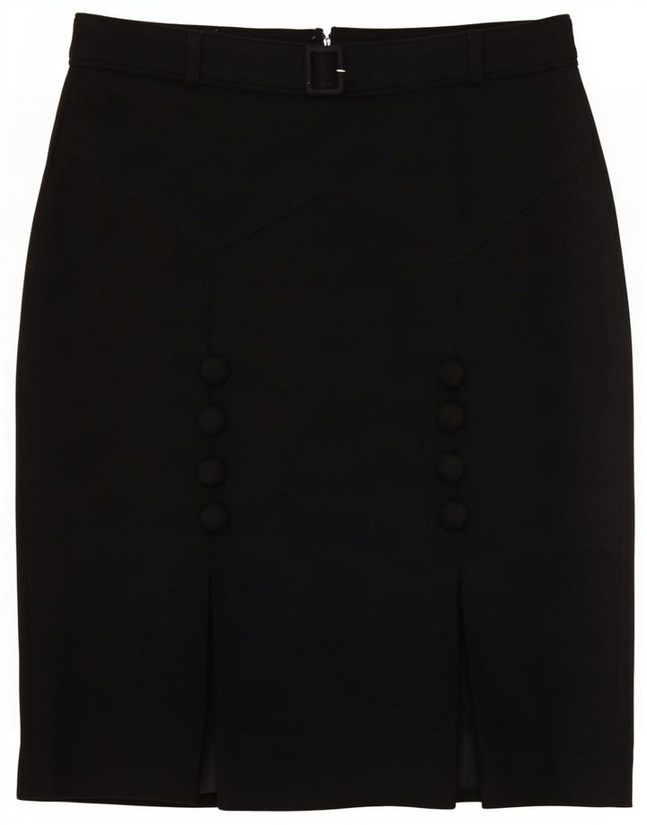 Guess Mujer Falda Lápiz Mediana W30 Poliéster Negro